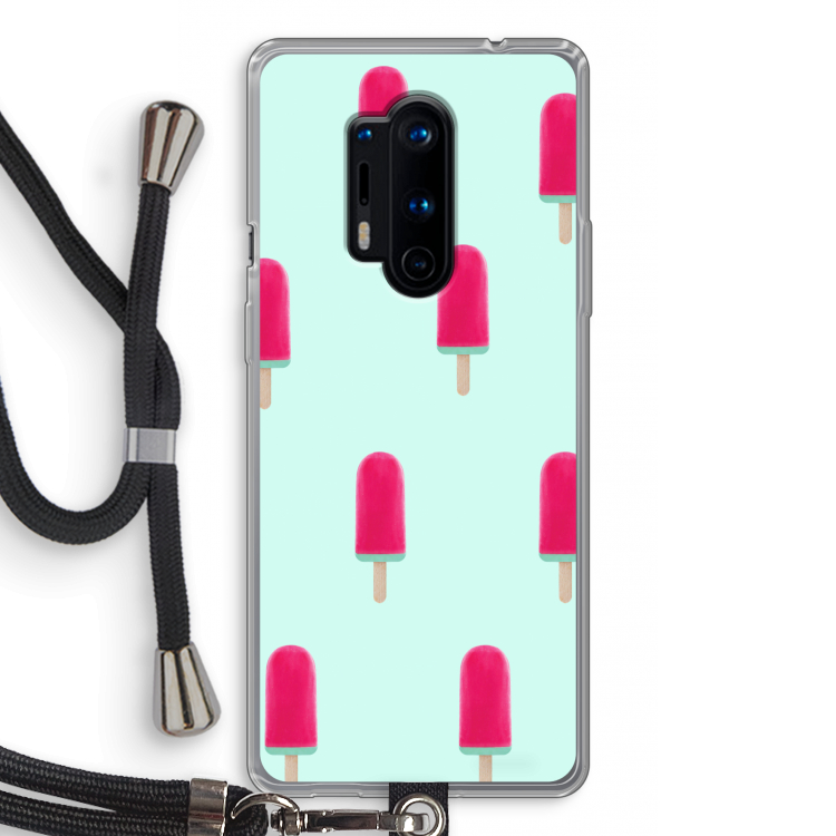 Waterijsje: OnePlus 8 Pro Transparant Hoesje met koord