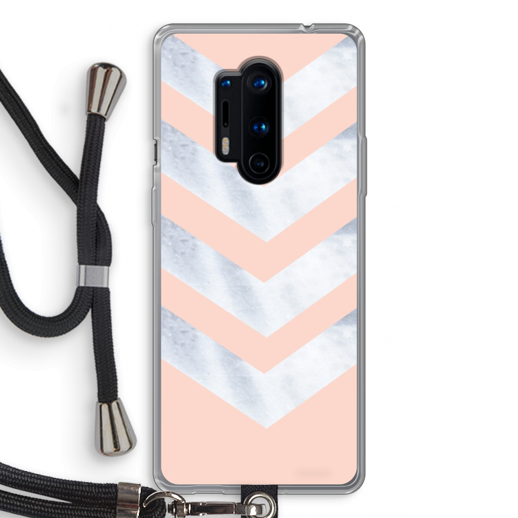 Marmeren pijlen: OnePlus 8 Pro Transparant Hoesje met koord