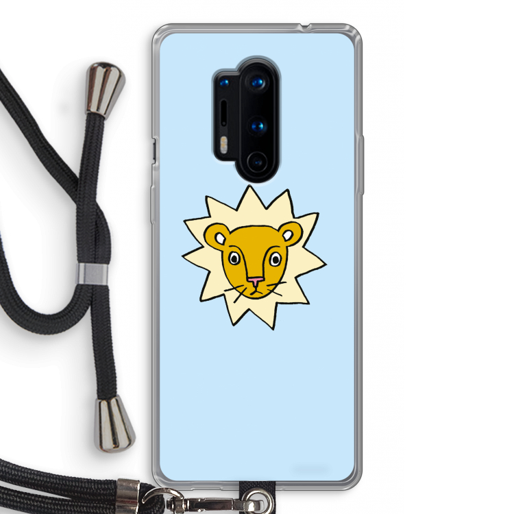 Kleine leeuw: OnePlus 8 Pro Transparant Hoesje met koord