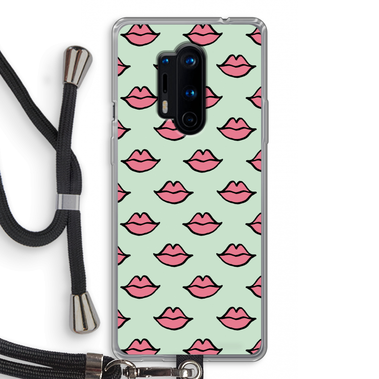 Lipjes: OnePlus 8 Pro Transparant Hoesje met koord