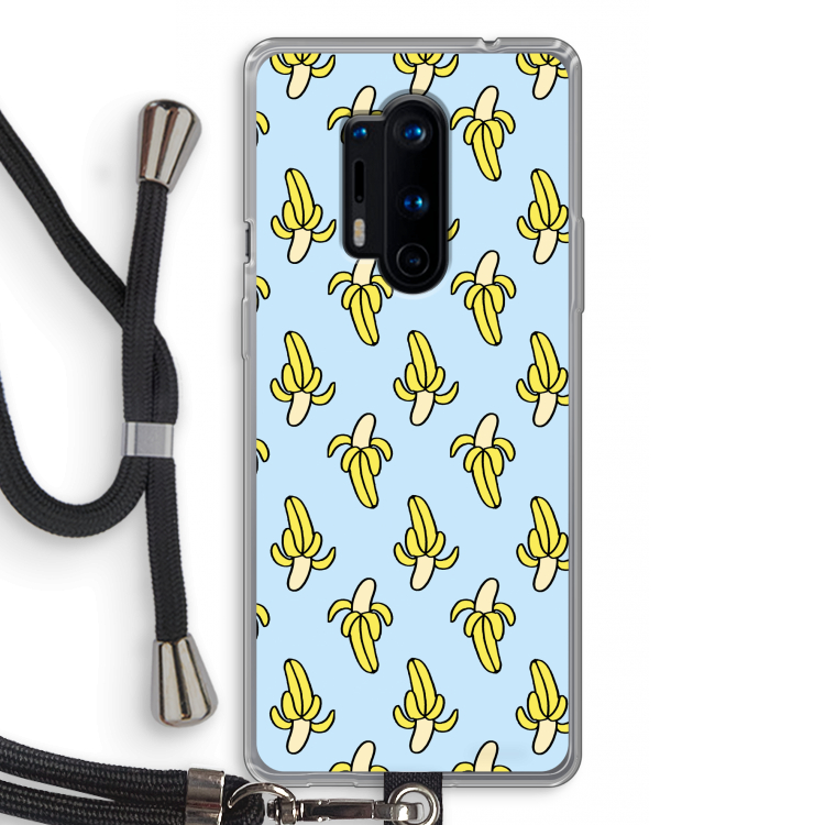 Bananas: OnePlus 8 Pro Transparant Hoesje met koord