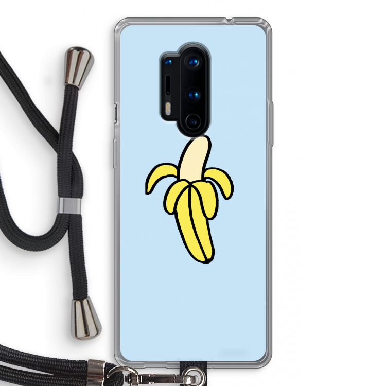 Banana: OnePlus 8 Pro Transparant Hoesje met koord