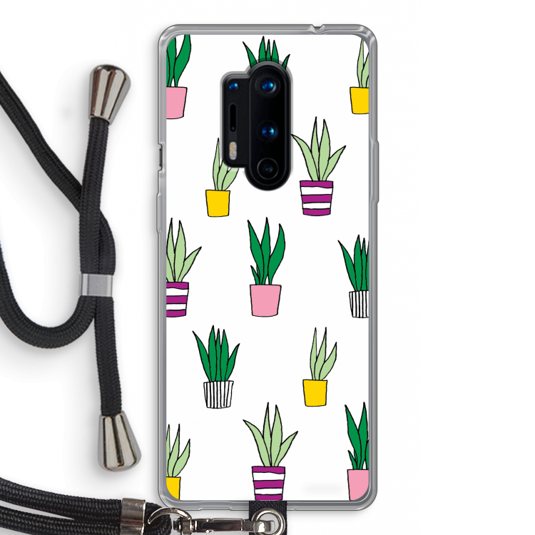 Sanseveria: OnePlus 8 Pro Transparant Hoesje met koord