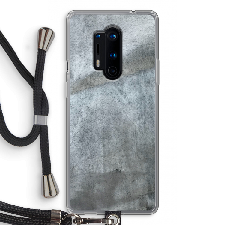 Grey Stone: OnePlus 8 Pro Transparant Hoesje met koord