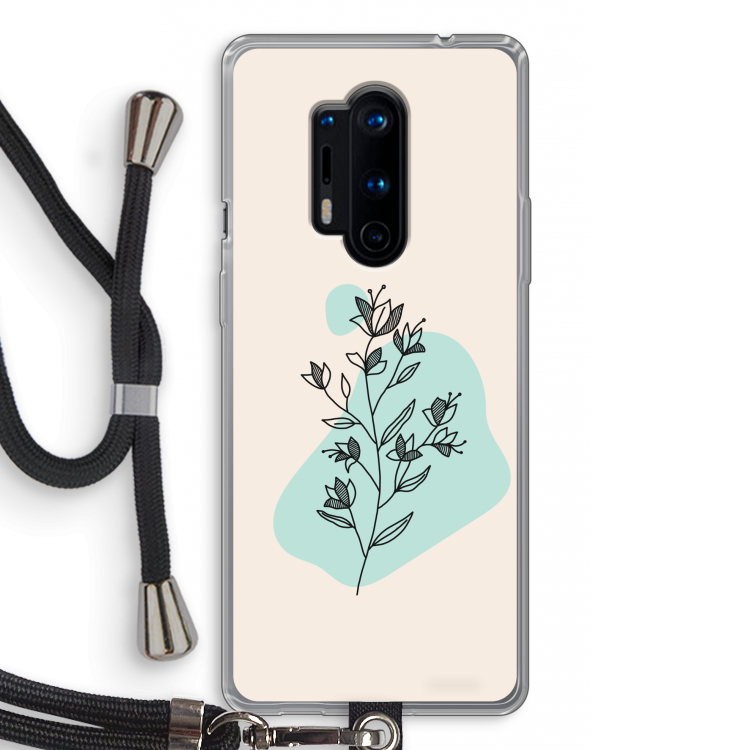 Violets are blue: OnePlus 8 Pro Transparant Hoesje met koord