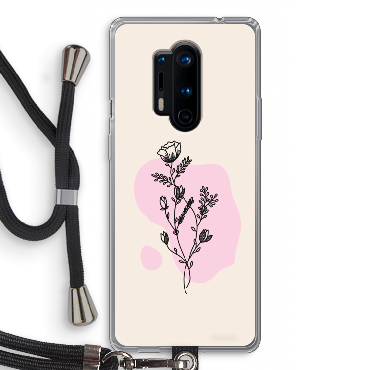 Roses are red: OnePlus 8 Pro Transparant Hoesje met koord