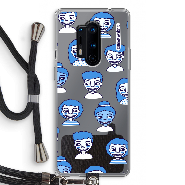 Gezichtjes: OnePlus 8 Pro Transparant Hoesje met koord