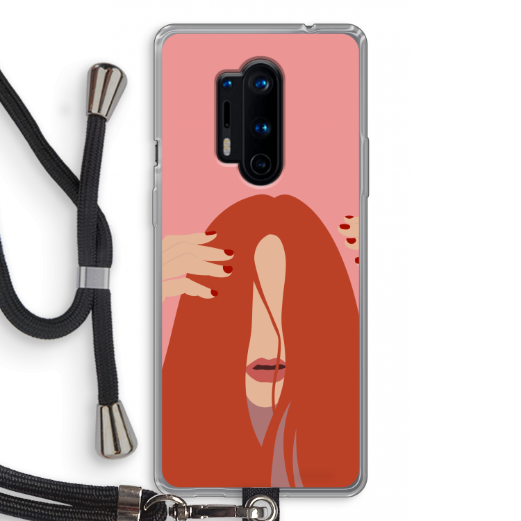 Woke up like this: OnePlus 8 Pro Transparant Hoesje met koord
