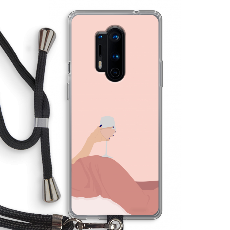 Wine: OnePlus 8 Pro Transparant Hoesje met koord