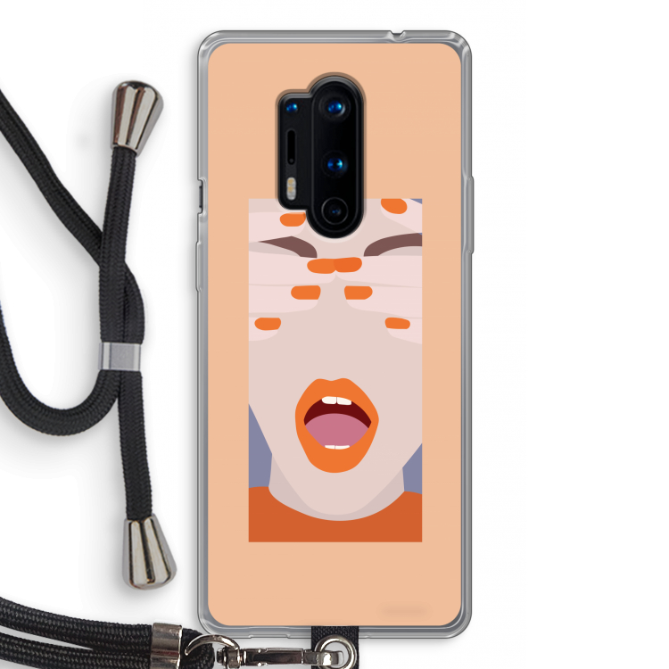 Surprise: OnePlus 8 Pro Transparant Hoesje met koord