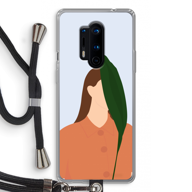 Leaf: OnePlus 8 Pro Transparant Hoesje met koord