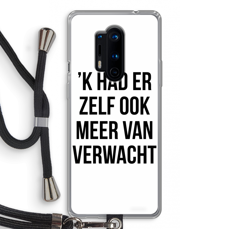 Meer verwacht: OnePlus 8 Pro Transparant Hoesje met koord