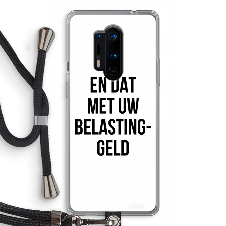 Belastinggeld: OnePlus 8 Pro Transparant Hoesje met koord