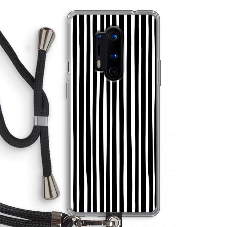 Stripes: OnePlus 8 Pro Transparant Hoesje met koord