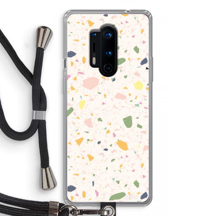 Terrazzo N°21: OnePlus 8 Pro Transparant Hoesje met koord