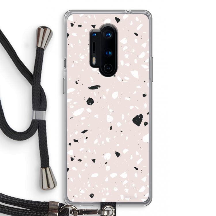 Terrazzo N°20: OnePlus 8 Pro Transparant Hoesje met koord