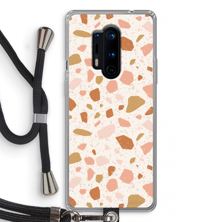 Terrazzo N°18: OnePlus 8 Pro Transparant Hoesje met koord