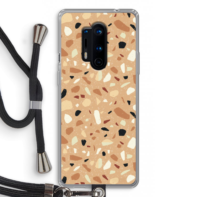 Terrazzo N°17: OnePlus 8 Pro Transparant Hoesje met koord