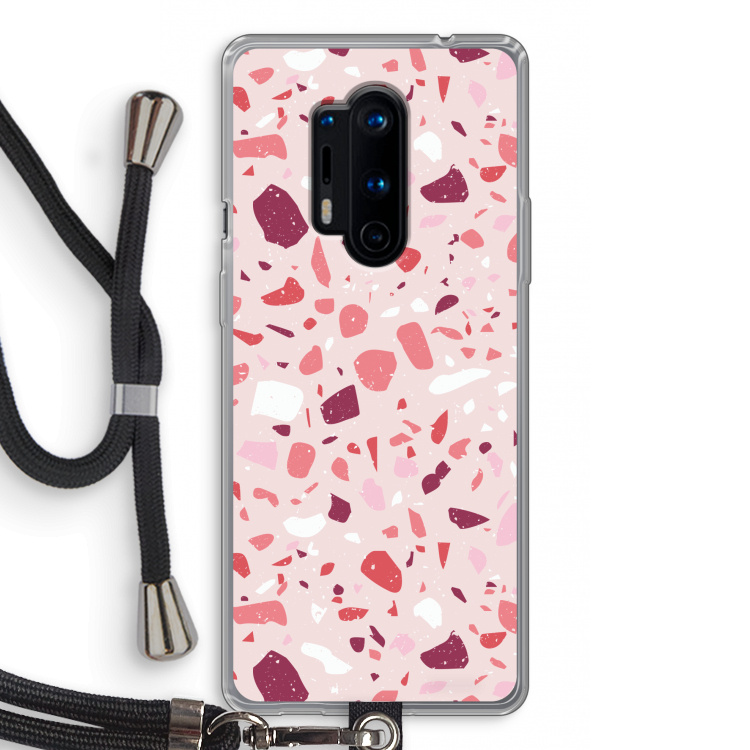 Terrazzo N°15: OnePlus 8 Pro Transparant Hoesje met koord