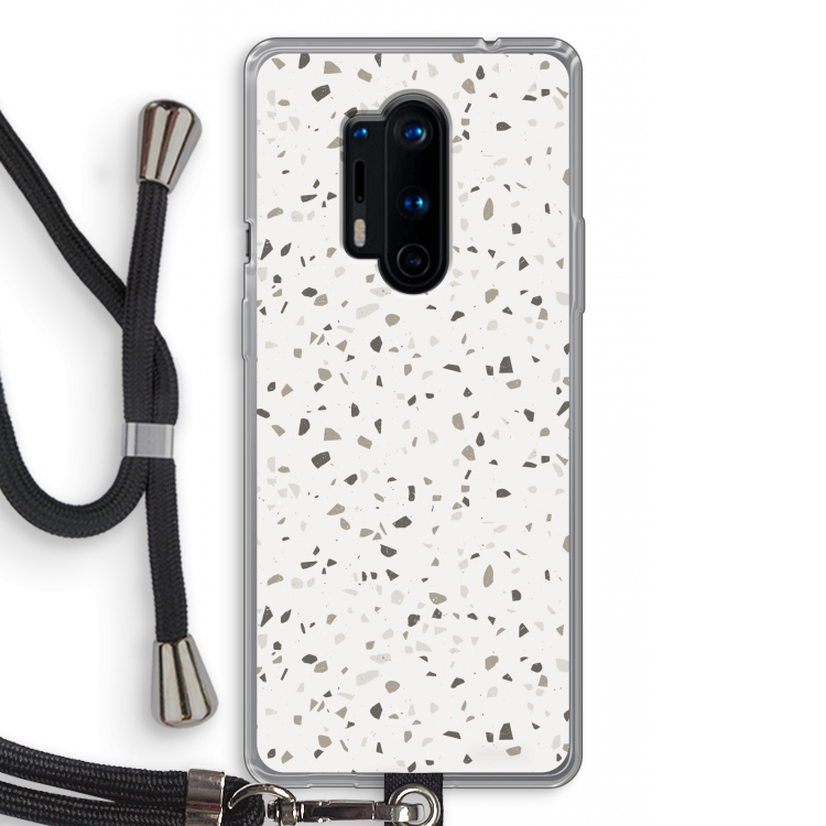 Terrazzo N°14: OnePlus 8 Pro Transparant Hoesje met koord