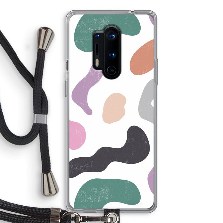 Memphis Shapes: OnePlus 8 Pro Transparant Hoesje met koord