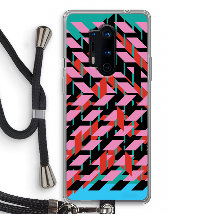 Skew Blush 2: OnePlus 8 Pro Transparant Hoesje met koord