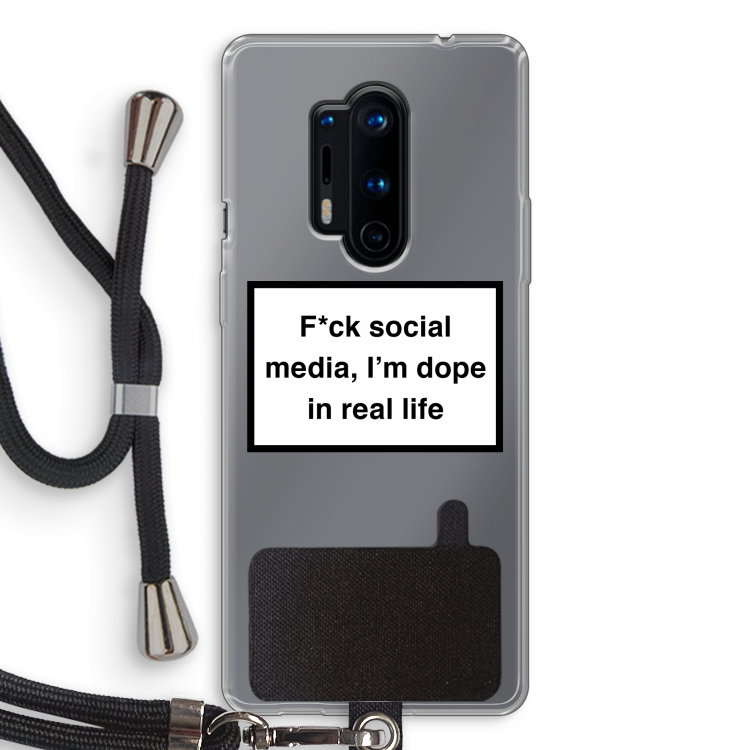 I'm dope: OnePlus 8 Pro Transparant Hoesje met koord