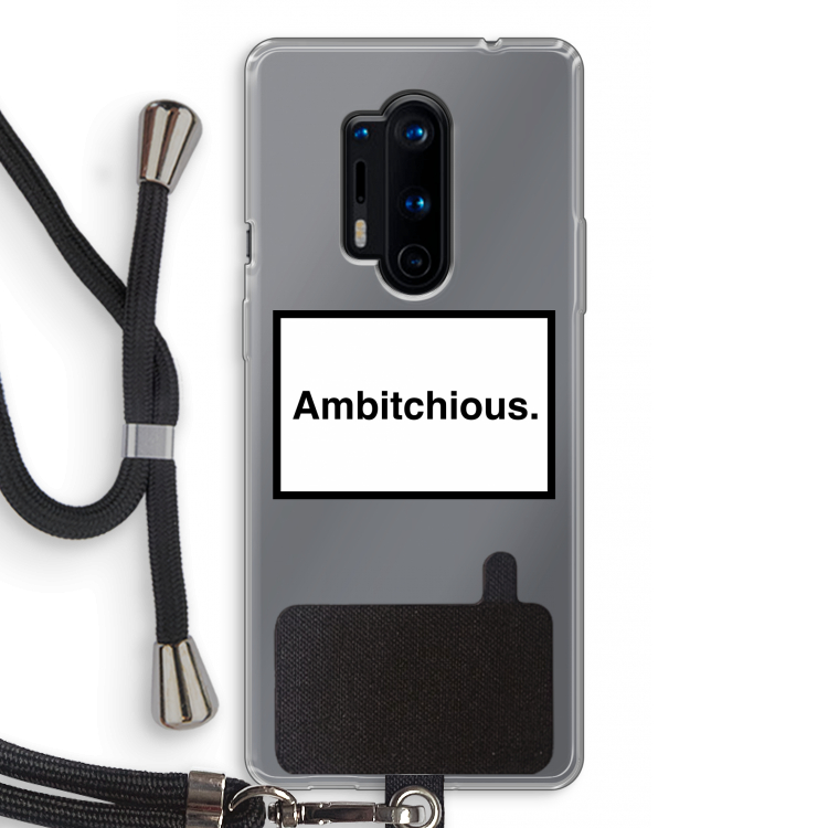 Ambitchious: OnePlus 8 Pro Transparant Hoesje met koord