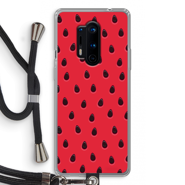 Watermelon: OnePlus 8 Pro Transparant Hoesje met koord