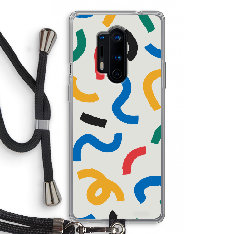 Illustratieve pop 2: OnePlus 8 Pro Transparant Hoesje met koord