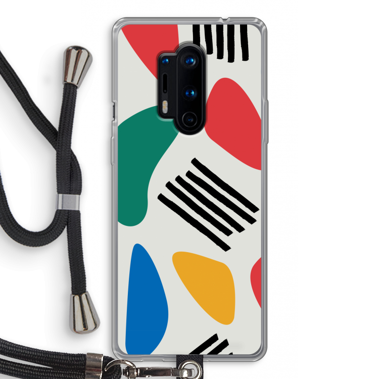 Illustratieve pop 1: OnePlus 8 Pro Transparant Hoesje met koord