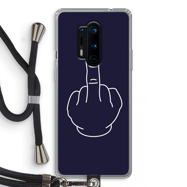 F**k U: OnePlus 8 Pro Transparant Hoesje met koord