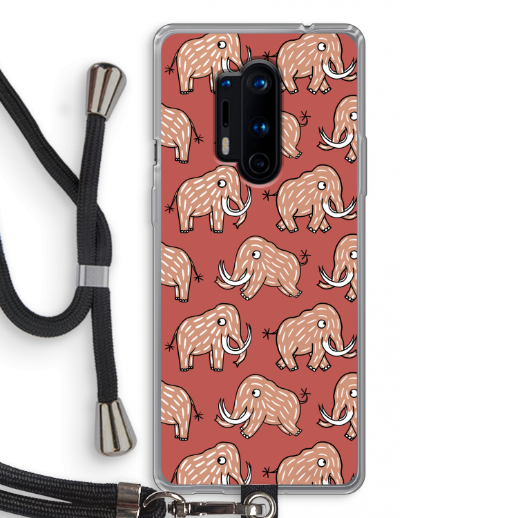 Mammoet: OnePlus 8 Pro Transparant Hoesje met koord