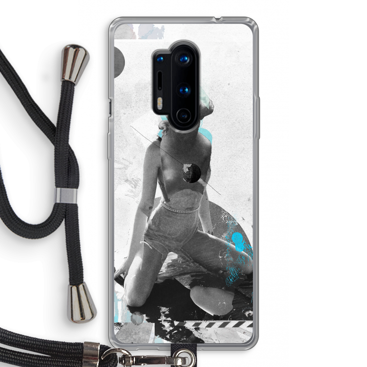 I will not feel a thing: OnePlus 8 Pro Transparant Hoesje met koord