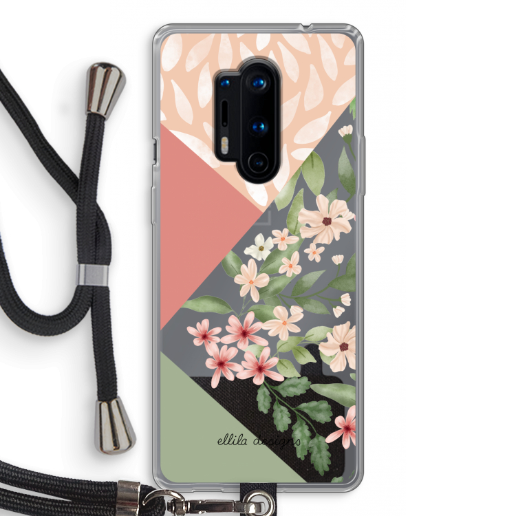 Sweet heaven geometrics: OnePlus 8 Pro Transparant Hoesje met koord