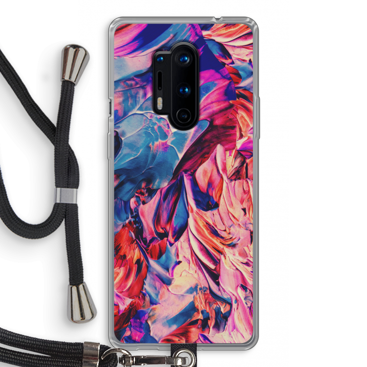 Pink Orchard: OnePlus 8 Pro Transparant Hoesje met koord
