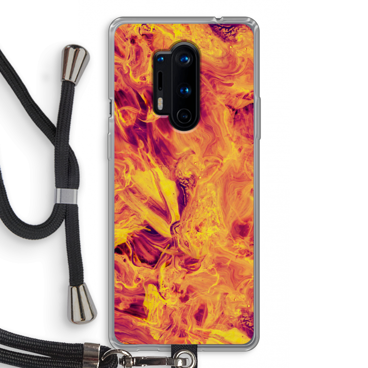 Eternal Fire: OnePlus 8 Pro Transparant Hoesje met koord