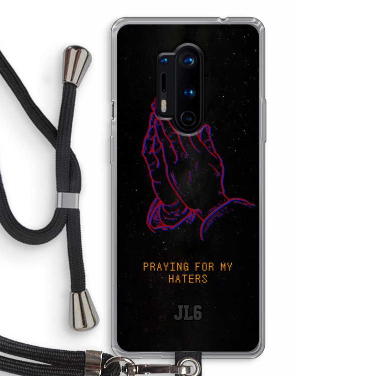 Praying For My Haters: OnePlus 8 Pro Transparant Hoesje met koord