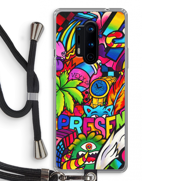 Represent: OnePlus 8 Pro Transparant Hoesje met koord