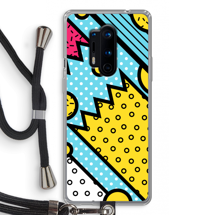 Pop Art #1: OnePlus 8 Pro Transparant Hoesje met koord