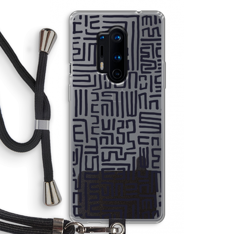 Moroccan Print: OnePlus 8 Pro Transparant Hoesje met koord