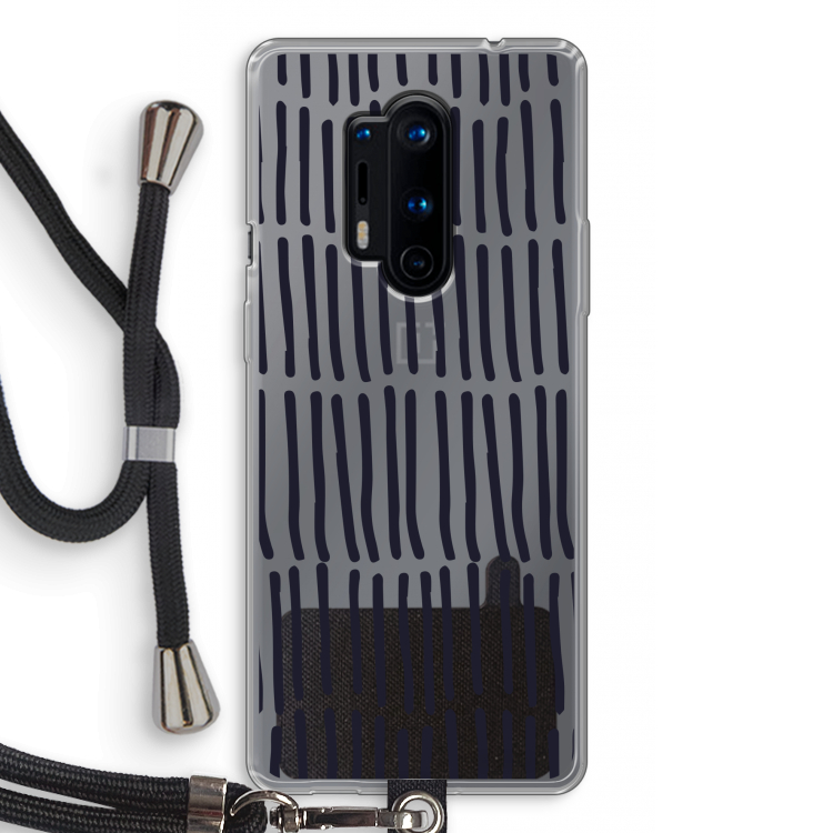 Moroccan stripes: OnePlus 8 Pro Transparant Hoesje met koord