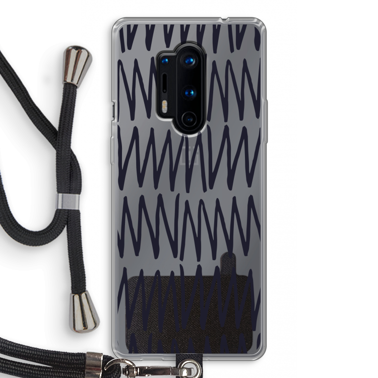 Marrakech Zigzag: OnePlus 8 Pro Transparant Hoesje met koord