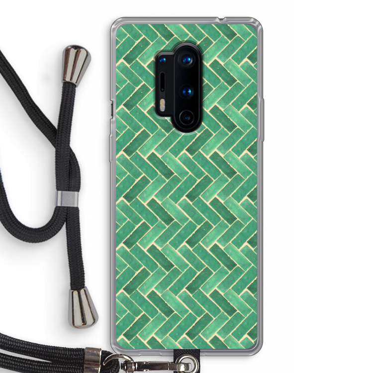 Moroccan tiles 2: OnePlus 8 Pro Transparant Hoesje met koord