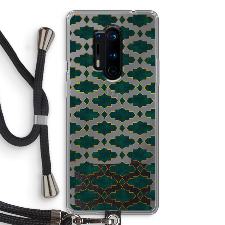 Moroccan tiles: OnePlus 8 Pro Transparant Hoesje met koord