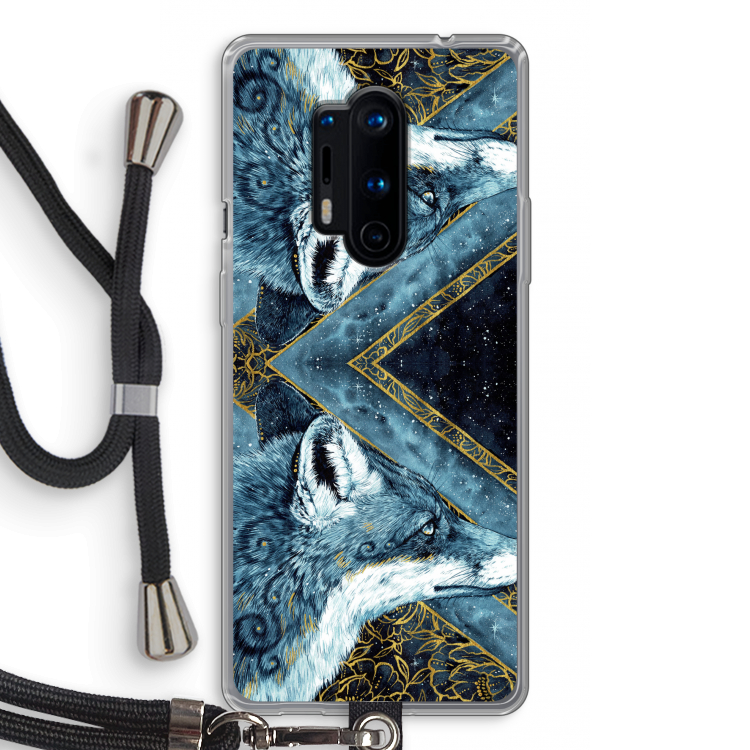 Golden Fox: OnePlus 8 Pro Transparant Hoesje met koord
