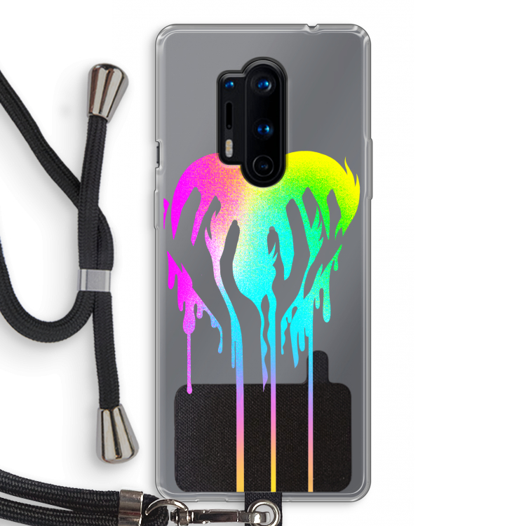 Hold My Heart: OnePlus 8 Pro Transparant Hoesje met koord