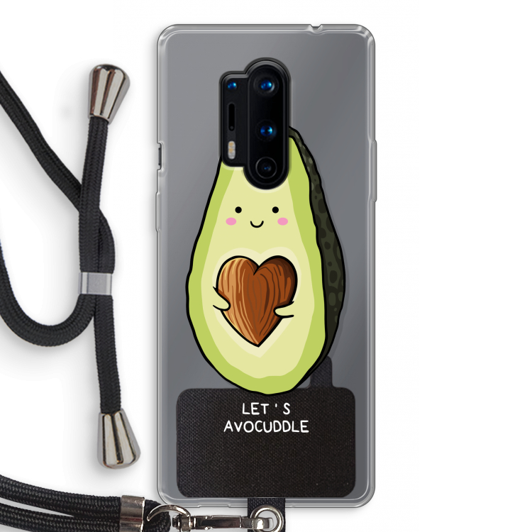 Avocuddle: OnePlus 8 Pro Transparant Hoesje met koord