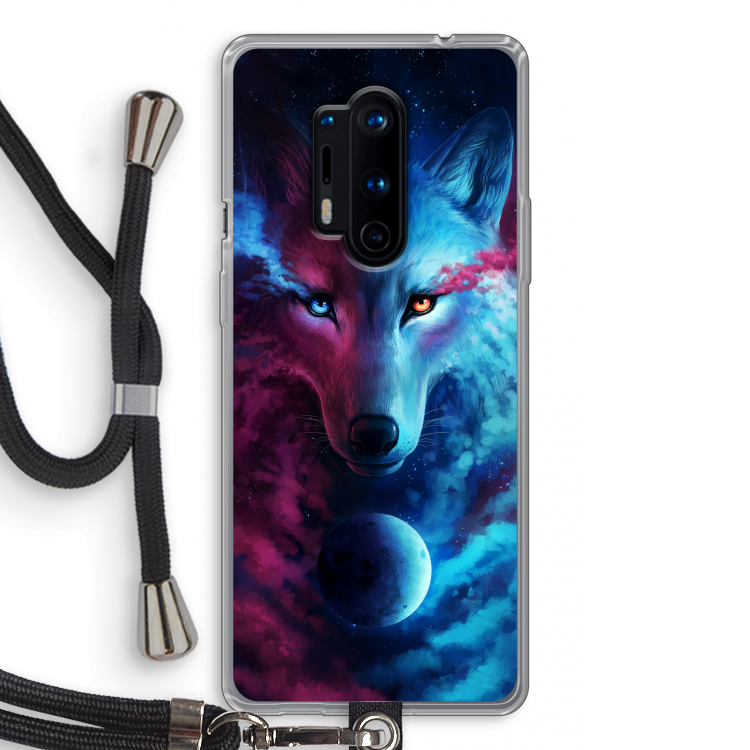 Where Light And Dark Meet: OnePlus 8 Pro Transparant Hoesje met koord