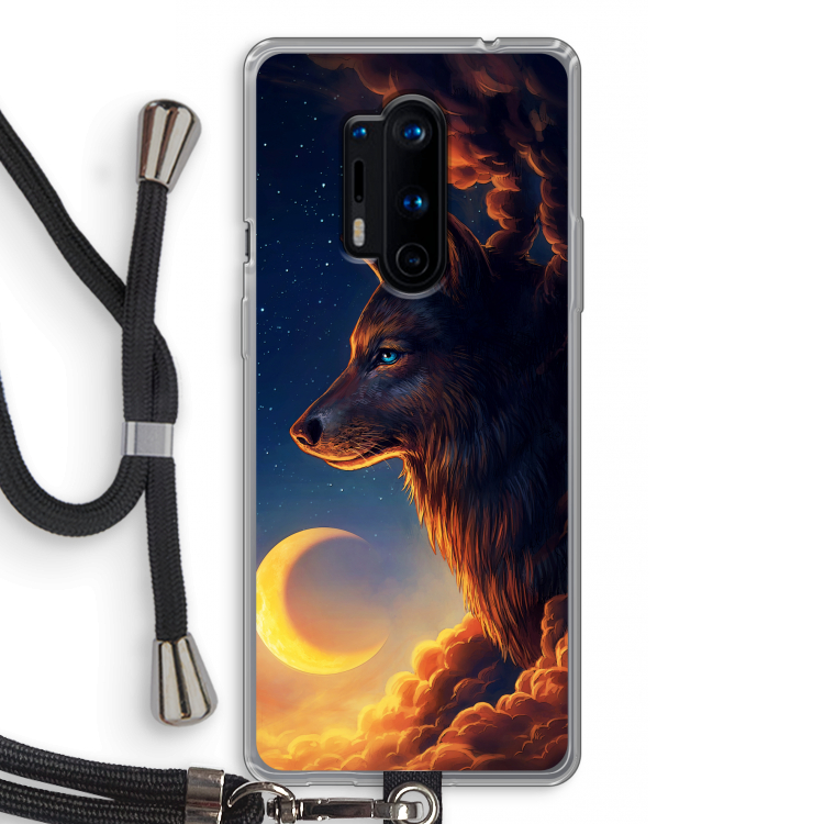 Night Guardian: OnePlus 8 Pro Transparant Hoesje met koord